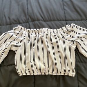 Off the shoulder crop top